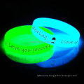 Customized Injected Filled Color Luminous Silicone Wristband